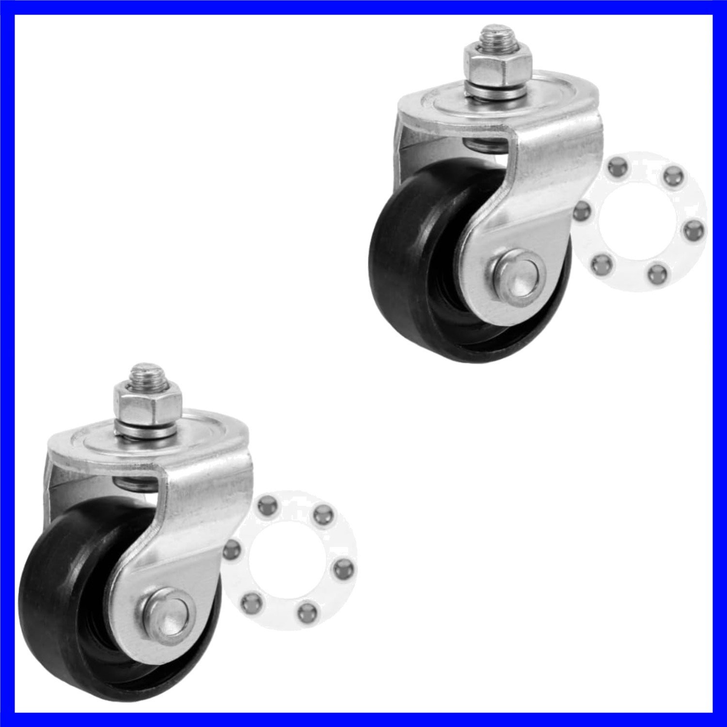2Pcs Trailer Jack Front Wheels Swivel Replacement Heavy Duty Steel Car Jack A…