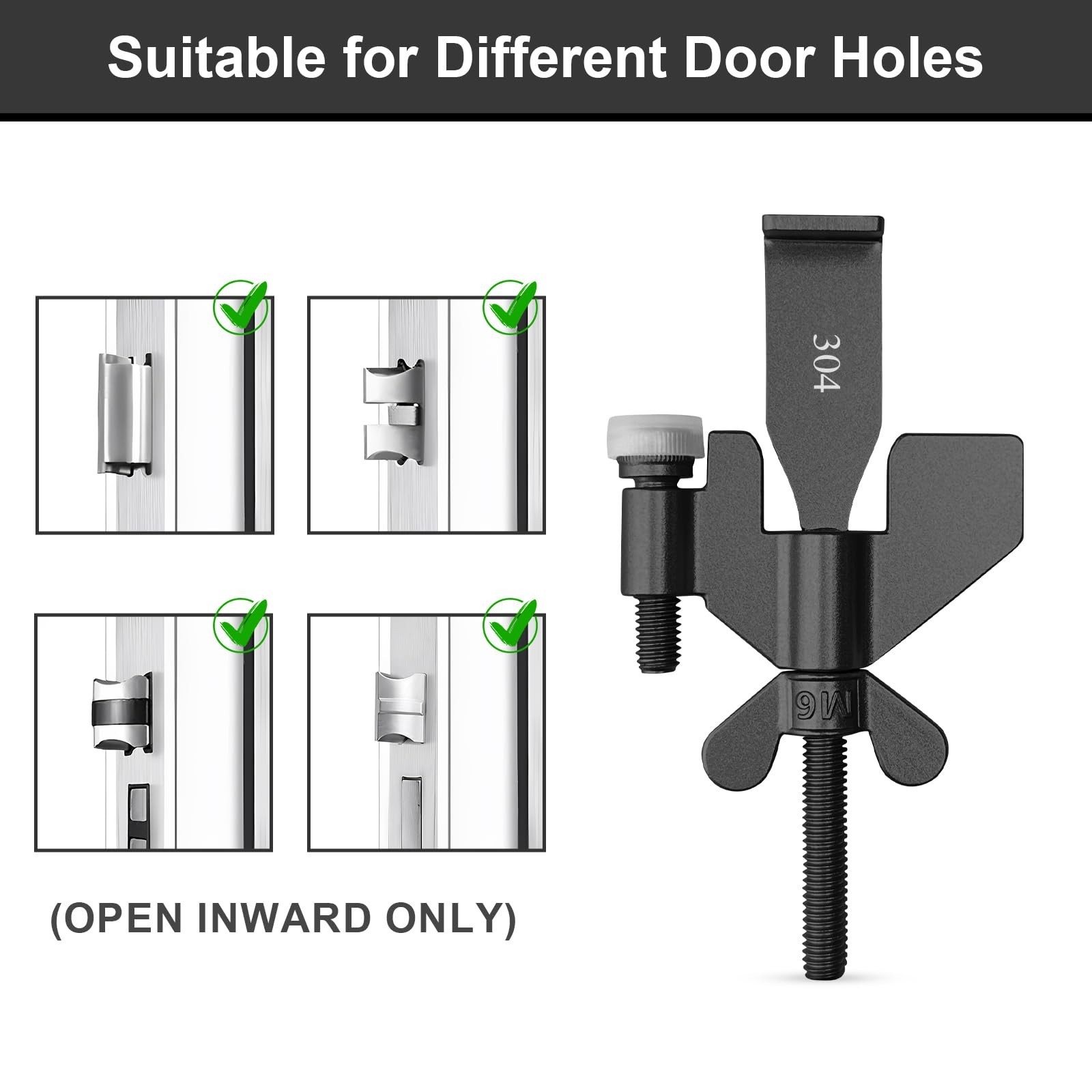 Portable Door Lock, Hotel Travel Door Lock Security for Home, Black | Hotel S…