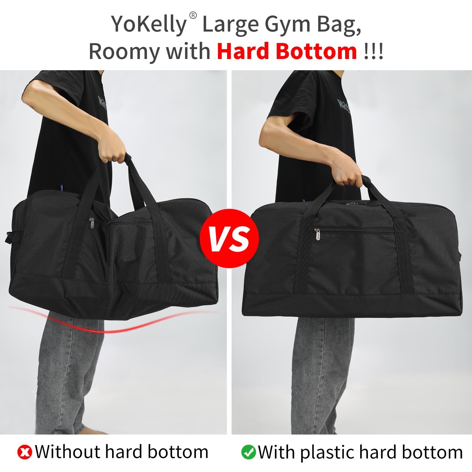 55L Large Duffle Bag for Men Travel – 25 inch Weekender Duffel Bag with Hard …