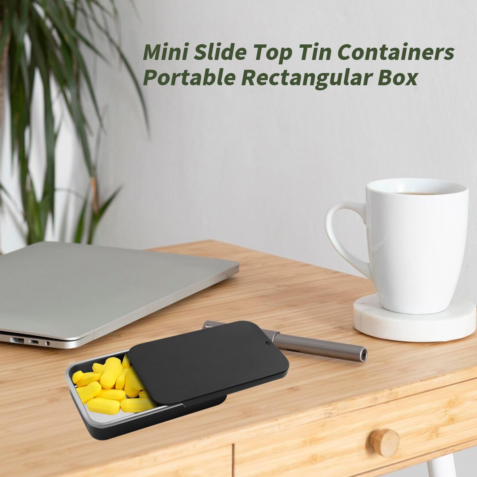 Coshar 20pcs Mini Slide Top Tin Containers Portable Rectangular Box for Craft…
