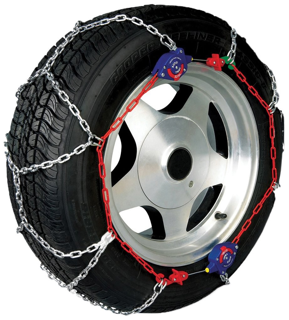 Auto Trac 155505 Metallic Snow Chains for Cars SUVs Trucks Easy Installation