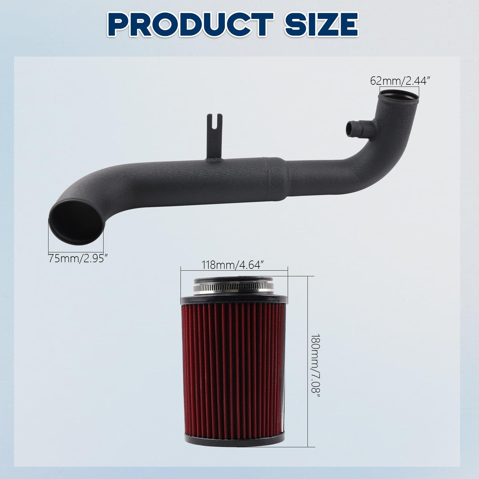 Cold Air Intake Compatible With VW Golf MK6 GTI Scirocco MK3 Skoda Octavia MK…