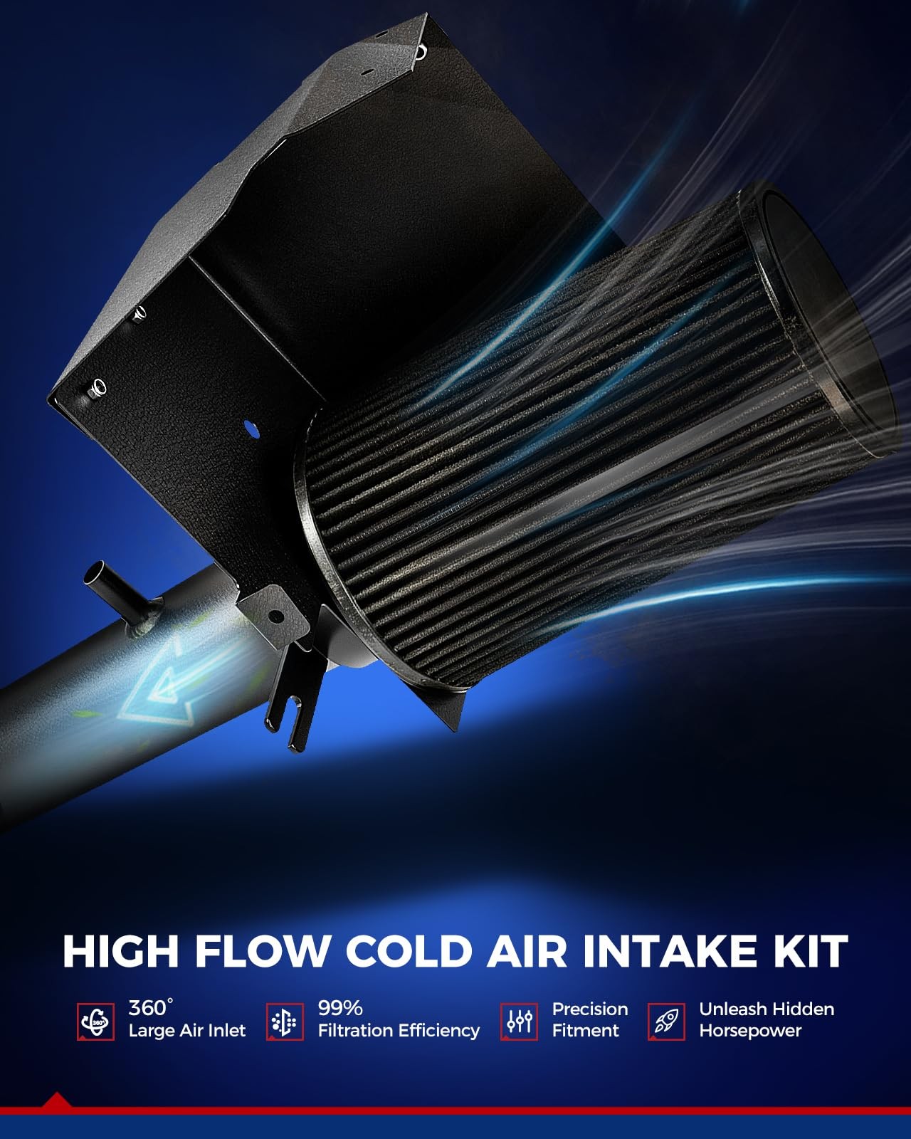 KAX Cold Air Intake Kit Black Civic 1.5T