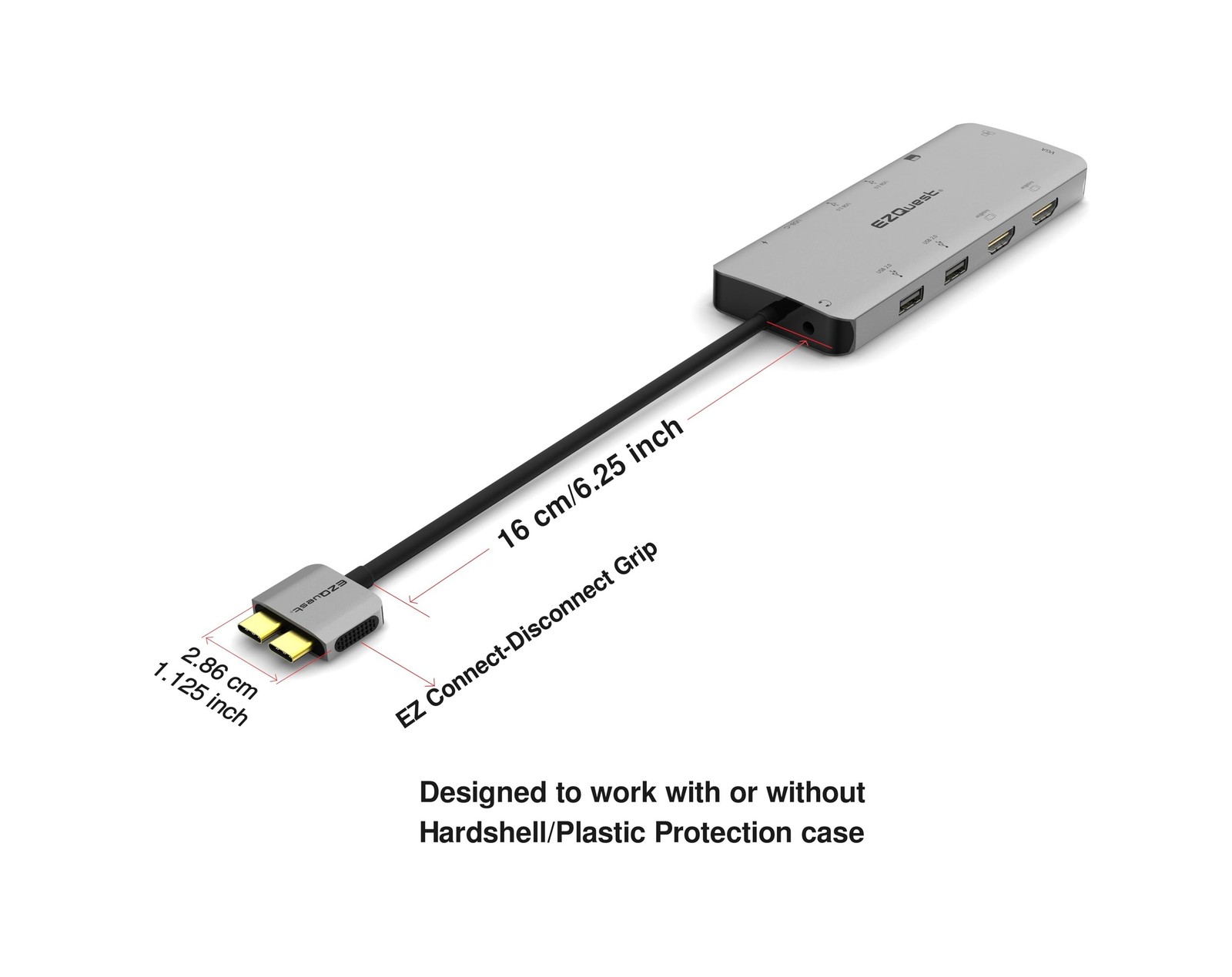 USB C Hub 13 in 2 with 2 HDMI 4K, VGA, 1GBS Ethernet, 2USB A 3…. USA FAST SHIP