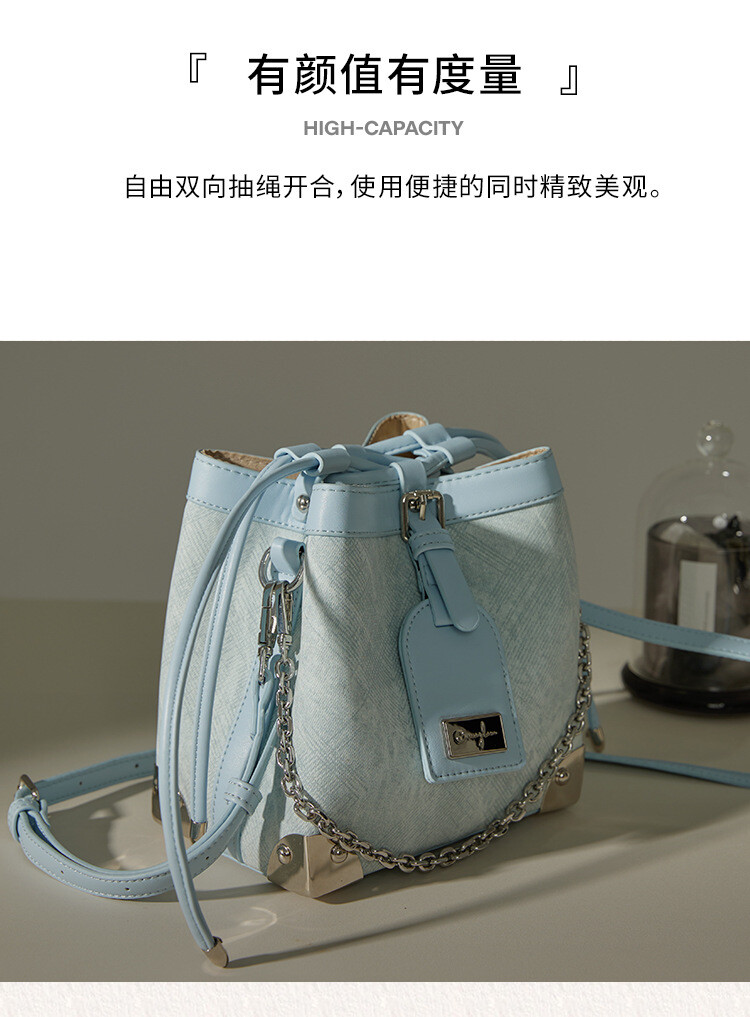 Bucket bag black brown premium shoulder crossbody bucket bag