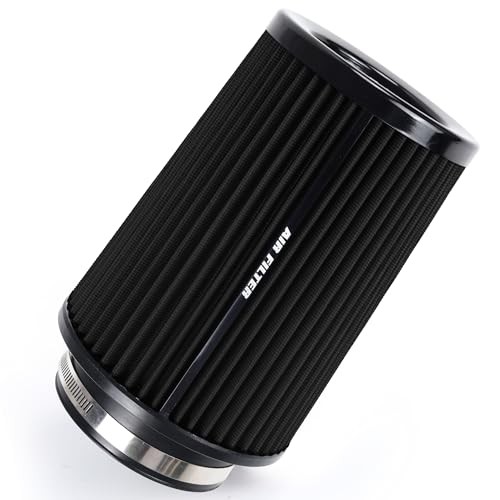 3 3.5 4 Inch Cold Air Intake Filter 76mm 89mm 101mm High Performance Black