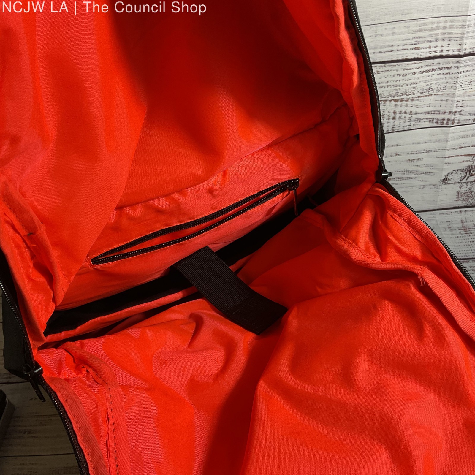 NEW BALANCE Black with Neon Orange Accent Flap Backpack- GREAT CONDITION