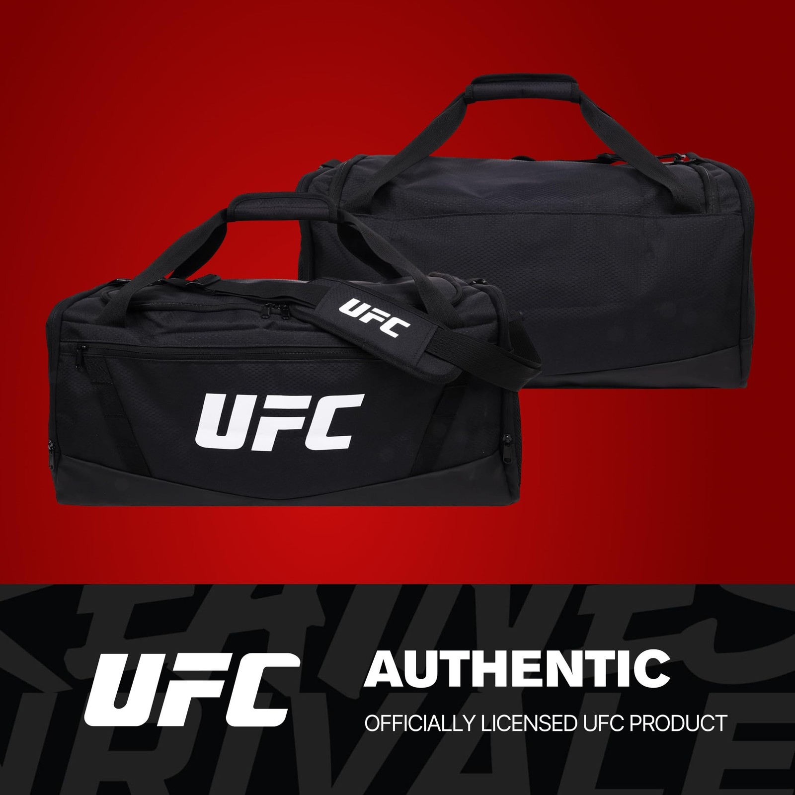 UFC Gym Bag, 22 Inch Carry On Large Travel Duffel Bag for Men and Women, Shoe…