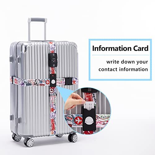 Travelkin Cross Luggage Strap TSA Approved Elastic Suitcase Belt