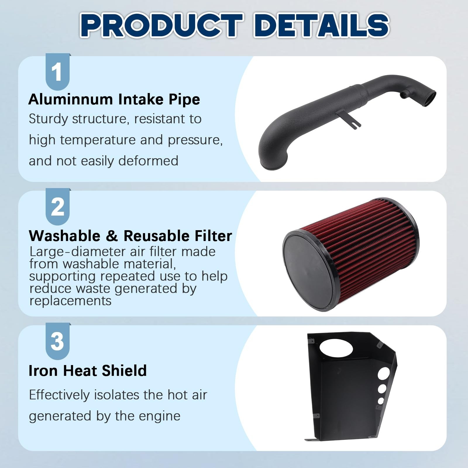 Cold Air Intake Compatible With VW Golf MK6 GTI Scirocco MK3 Skoda Octavia MK…