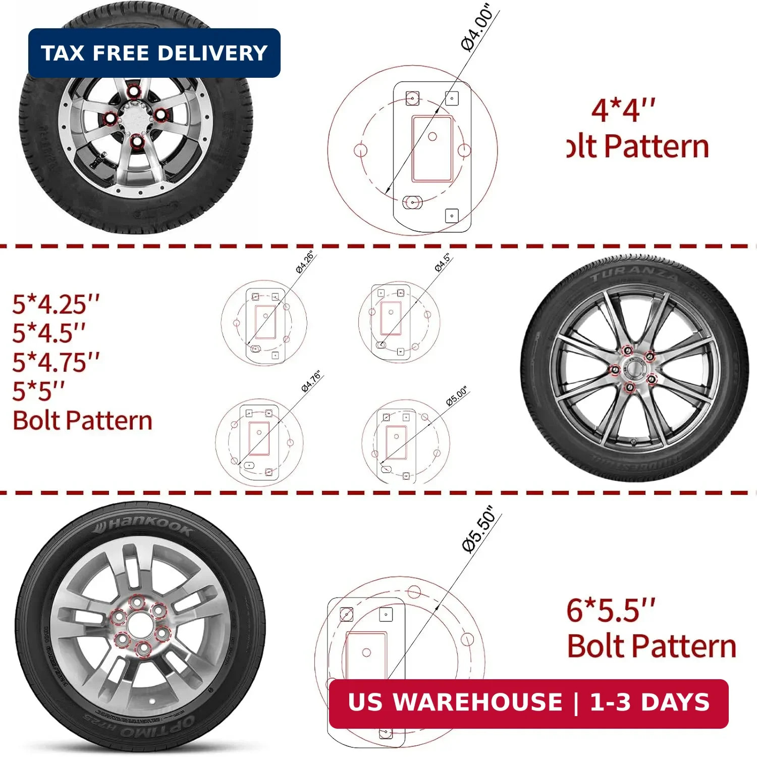 Trailer Spare Tire Mount for Utility,Spare Tire Carrier,Heavy Duty Holds up to 1