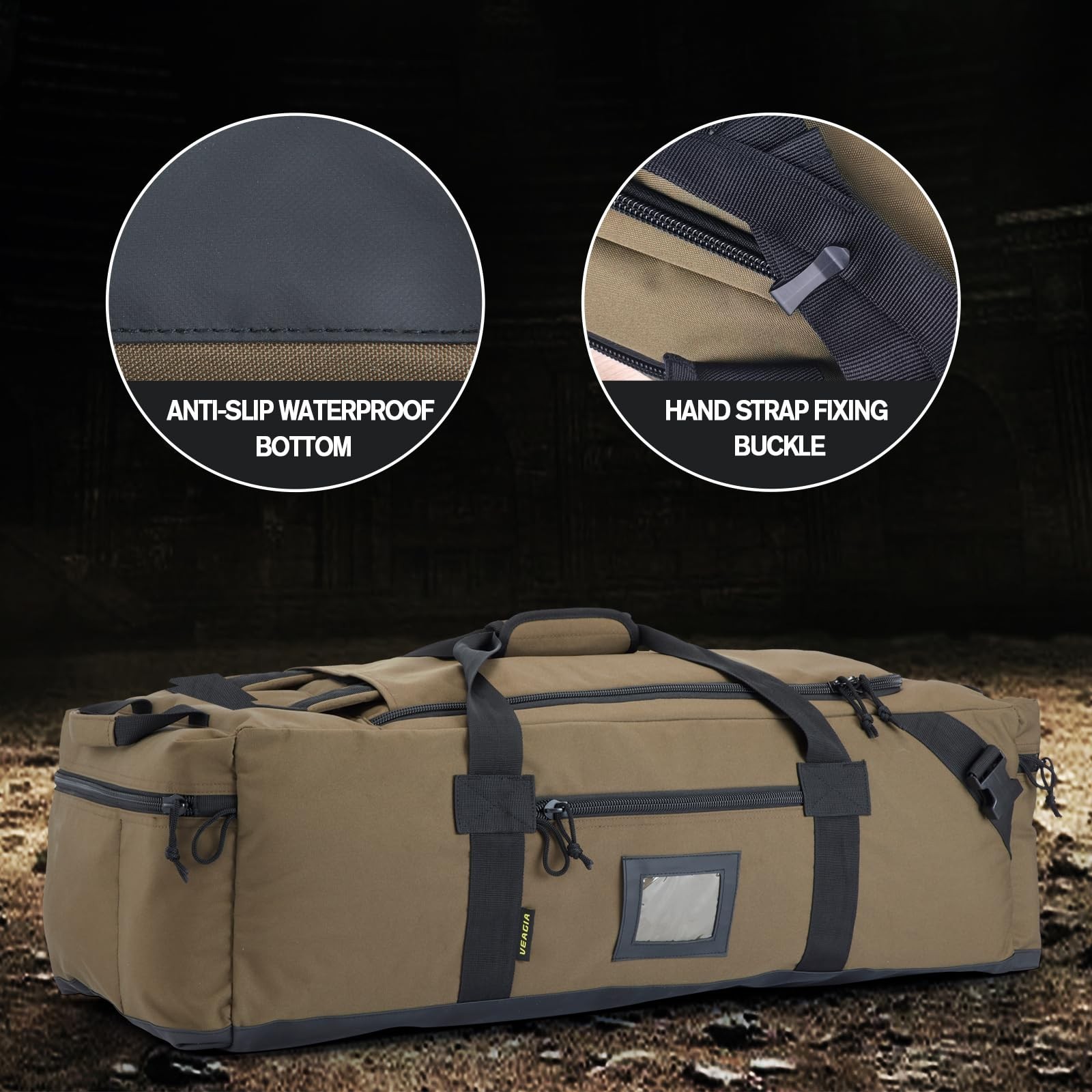 86l Large Duffel Bag For Travel, Gym & Sports – Water Repellent Polyester, Hi…