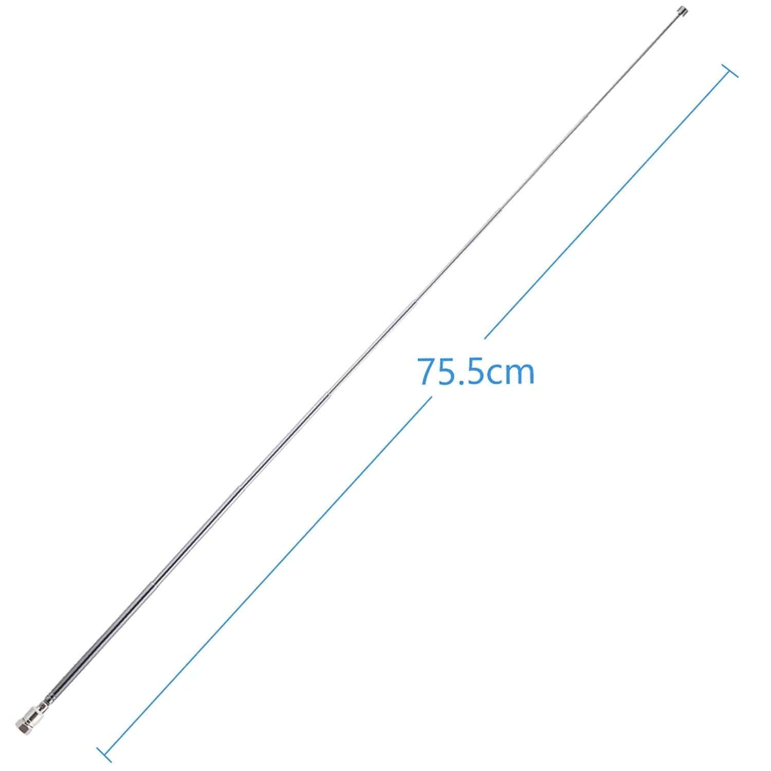 FM Telescopic Radio Antenna Kit 75 Ohm F Type Male Connector,DAB Radio Antenn…