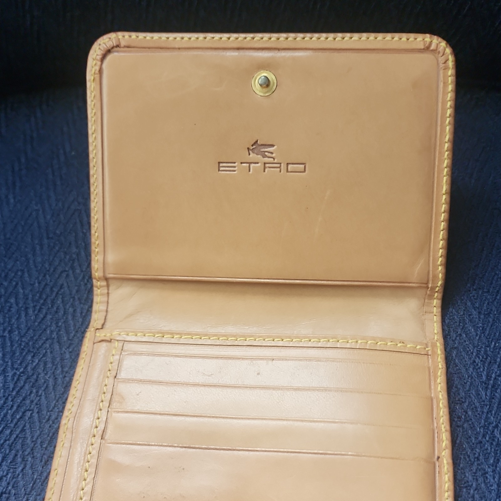 ETRO Brown Paisley Women’s Cylinder Satchel Top Handle Bag with 2 Wallet