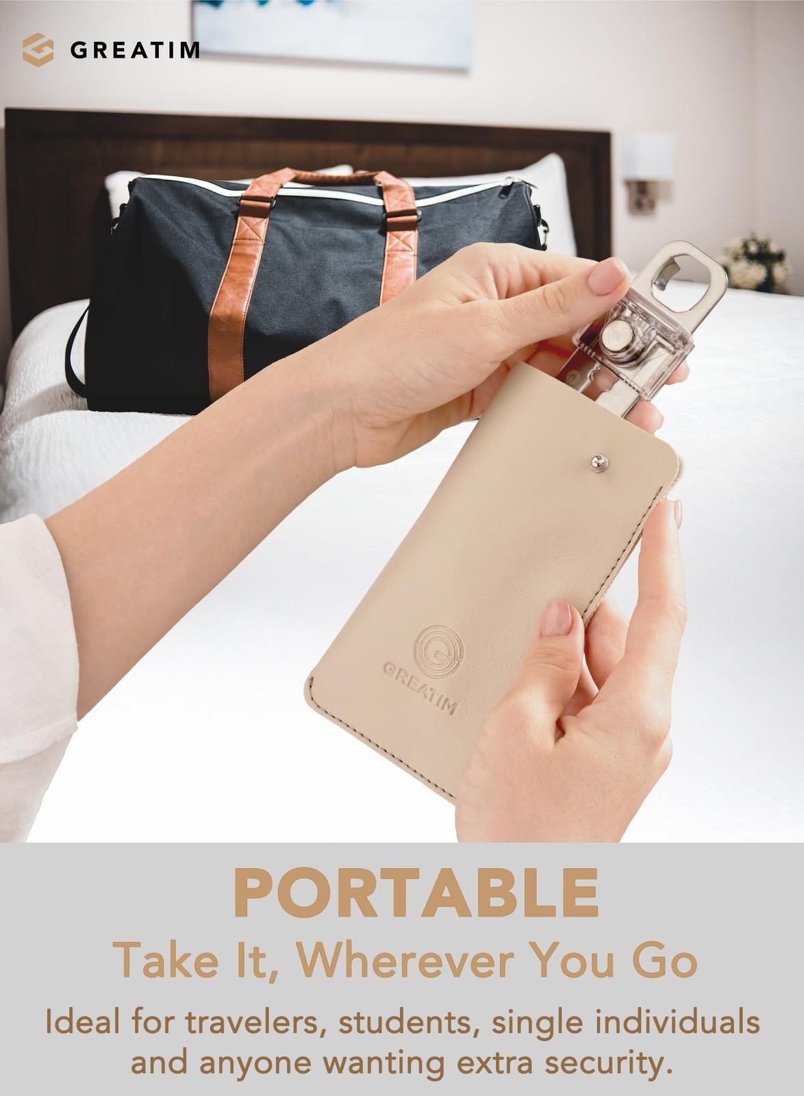 Greatim Portable Door Lock for Travel Hotel Safety, Stainless Steel Security …