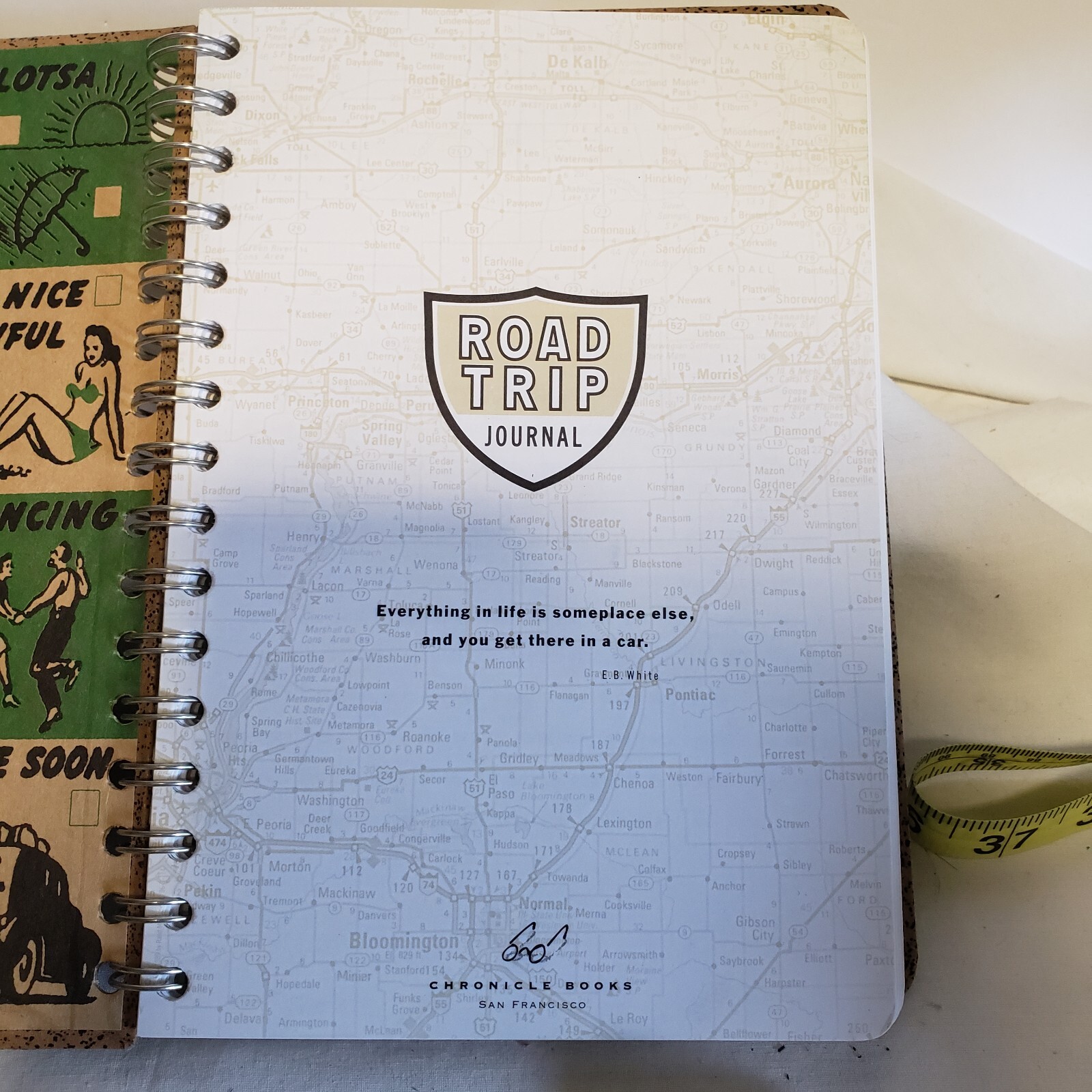 Chronicle Books Road Trip Journal 126 Pages Spiral Travel Vacation Scrapbook 6×8