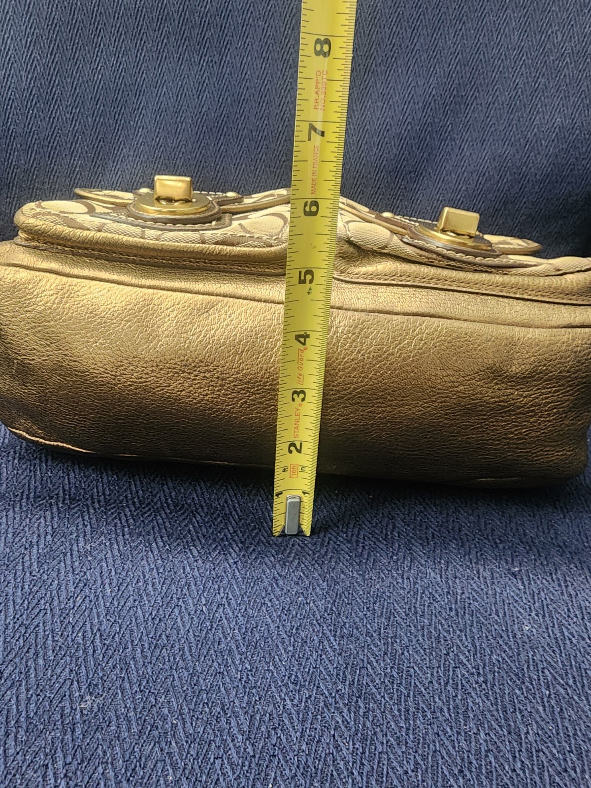 Vtg Rare Metallic Signature Coach Shoulder/Handbag Legacy