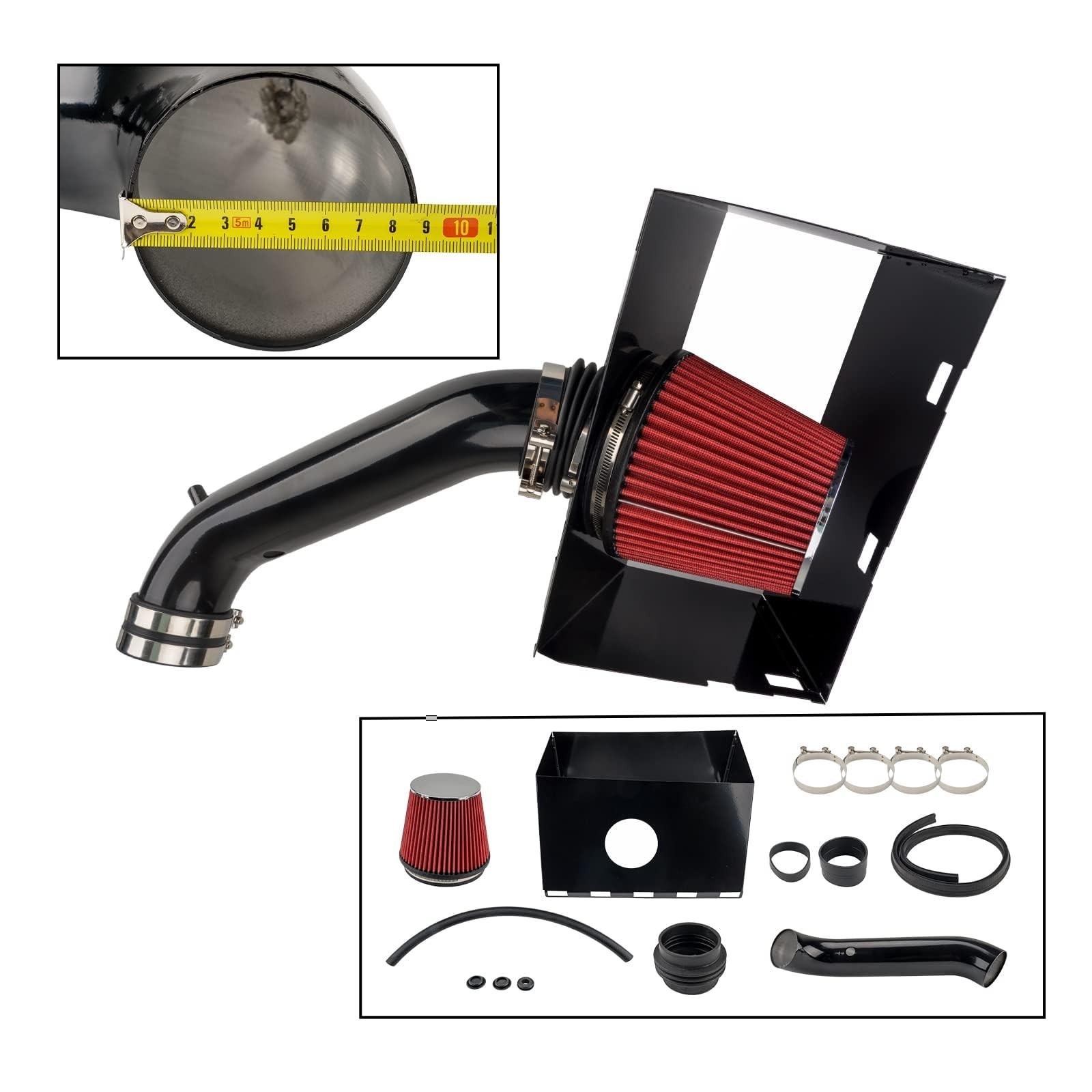 Cold Air Intake System High Flow Inlet for 2002 2003 2004 2005 2006 2007 2008…