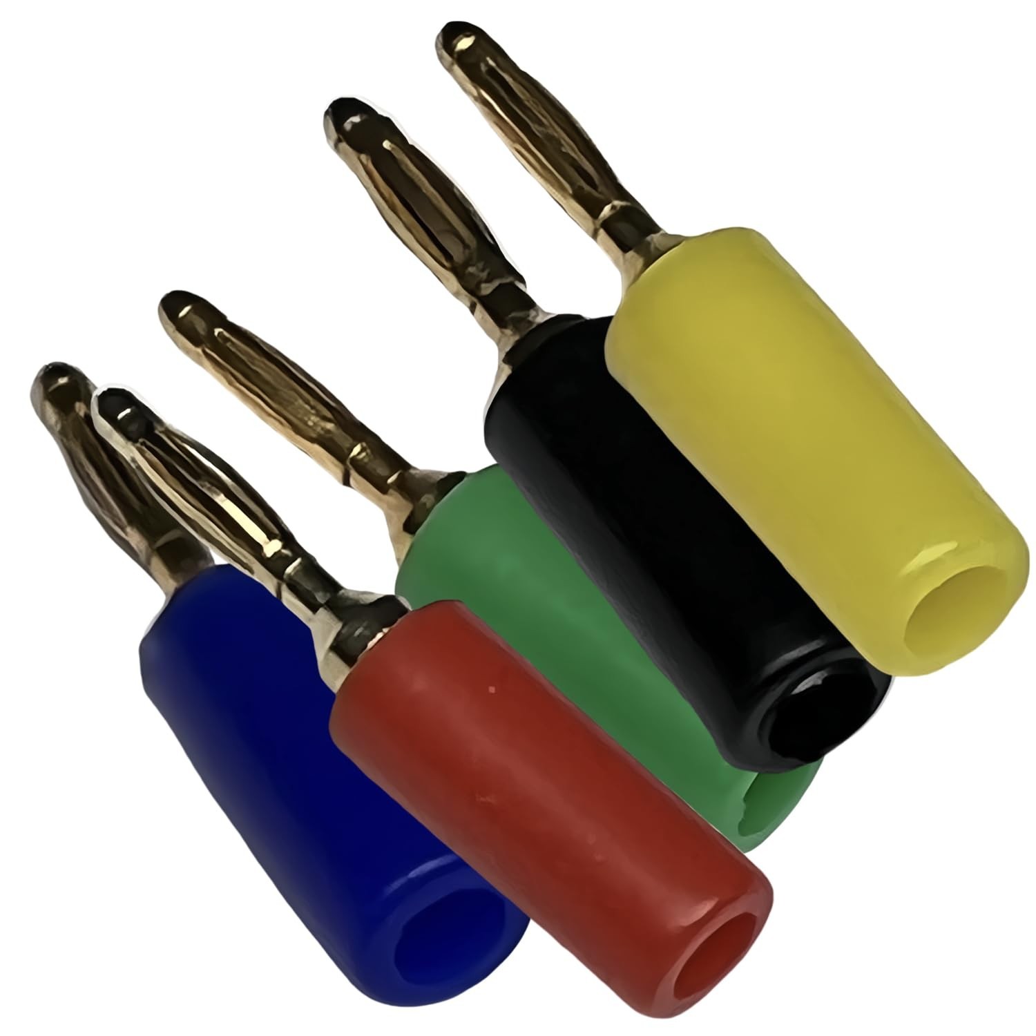 CESS 5-Colors 2mm Mini Banana Male Plug Jack Cable Connector (10 Pack)